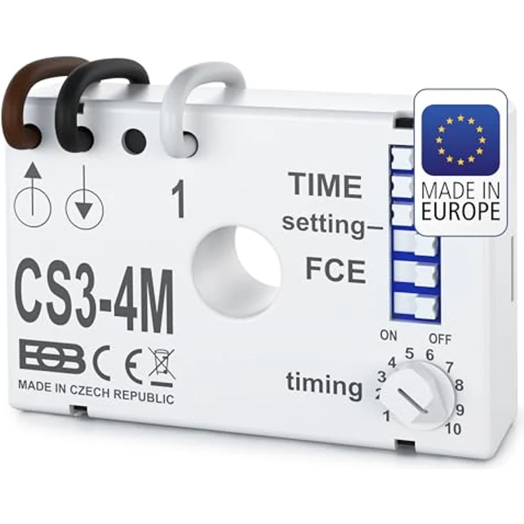 Elektrobock CS3-4M, Multifunktions Zeitschaltuhr mit 8 Schaltfunktionen, Unterputz, Verzögerungs- und Impuls-Relais – Bild 1