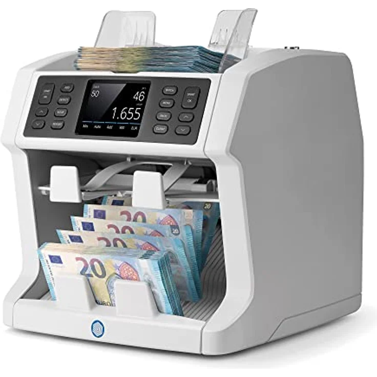 Safescan 2985-SX Geldzählmaschine, Wertzählung und Sortierung von gemischten Banknoten - Banknotenzähler mit 7-facher Echtheitprüfung - Geldzählmaschine mit Sortieroptionen – Bild 2