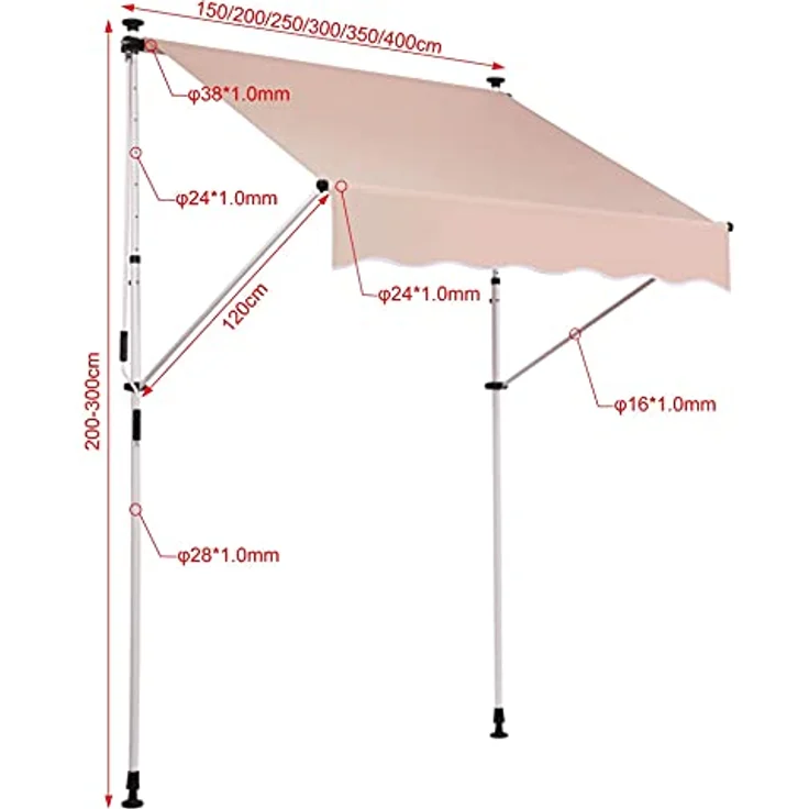 Klemmmarkise Westerly 350x120 cm – Bild 7