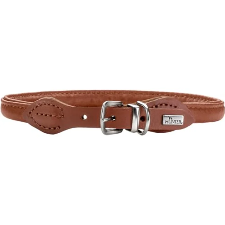 HUNTER Halsband Round & Soft Canadian Up Farbe Cognac, Größe 32 mit Premiumleder – Bild 1