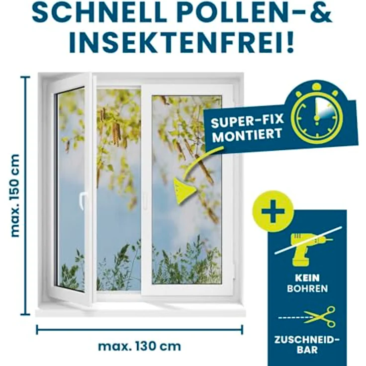 Hoberg Fenster-Pollenschutz 150 x 130 cm – Bild 4