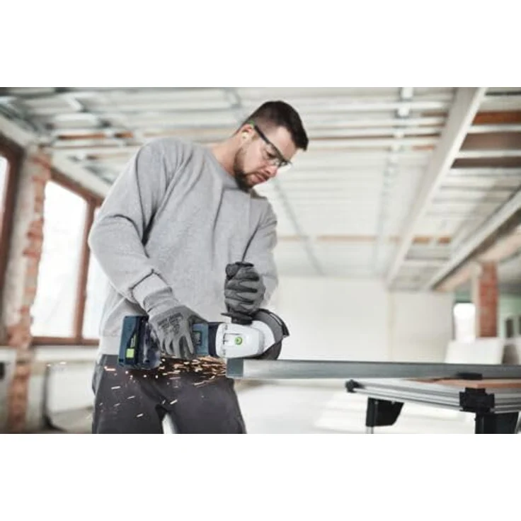 Festool Akku-Winkelschleifer AGC 18-125 5,0 EBI-Plus, robust mit stufenlos regelbarer Drehzahl und bürstenlosem EC-TEC Motor, inkl. 2 Akkupacks 5,0 Ah und Schnellladegerät – Bild 6