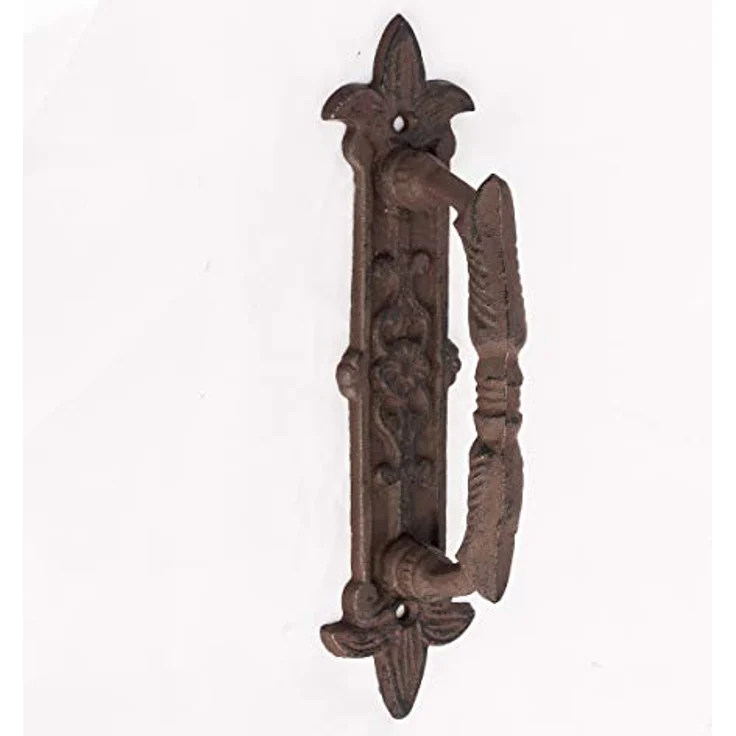 Antikas | Griff für Stalltüren und Tore | Verzierter und Filigraner Eisengriff | 23,5 x 6,4 cm – Bild 1