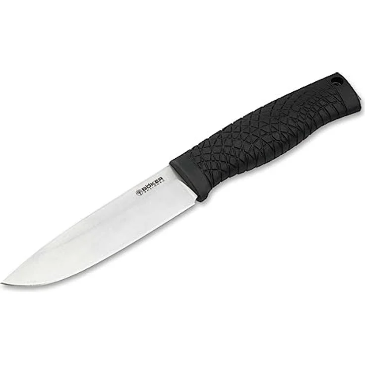 Böker Solingen® Bronco CPM 3V Survivalmesser mit Feuerstahl - Fahrtenmesser mit Lederscheide - Bushcraft- & Outdoor-Messer mit CPM-3V Klinge - Pfadfinder Überlebensmesser mit TPE Griff aus Solingen – Bild 3