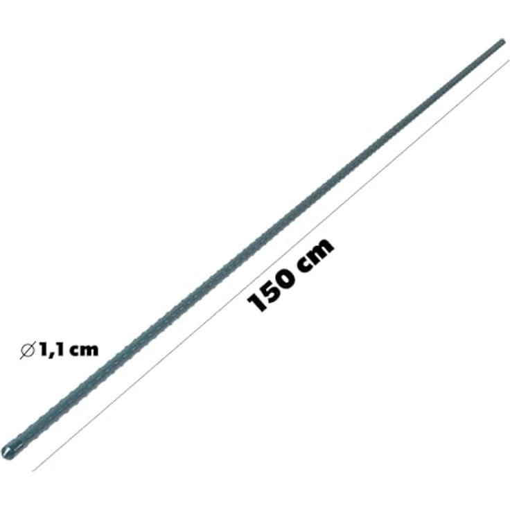 KADAX Pflanzstäbe 150 cm, 15er Set – Beschichteter Stahl, Wetterfest & Stabil, Pflanzenstütze für Garten, Tomatenstäbe – Bild 2