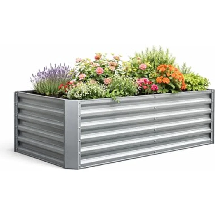 Urban Hochbeet Galdo, Hochbeet Metall 120x60 cm für Garten und Terrasse, wetterfest und stabil – Bild 2