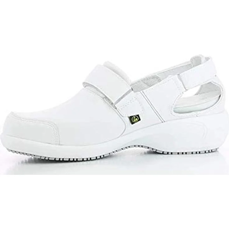 Oxypas SALMA - Damen Sicherheitsclog aus Leder, rutschfest, bequem - ideal für Krankenhaus und Pflege, Weiss, 41 EU – Bild 4