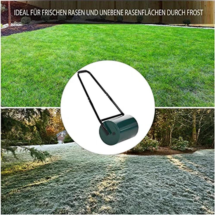 Outsunny Rasenwalze mit U-Griff, 40l Wasser/Sandfüllung, Metall, zur Gartenverarbeitung – Bild 3