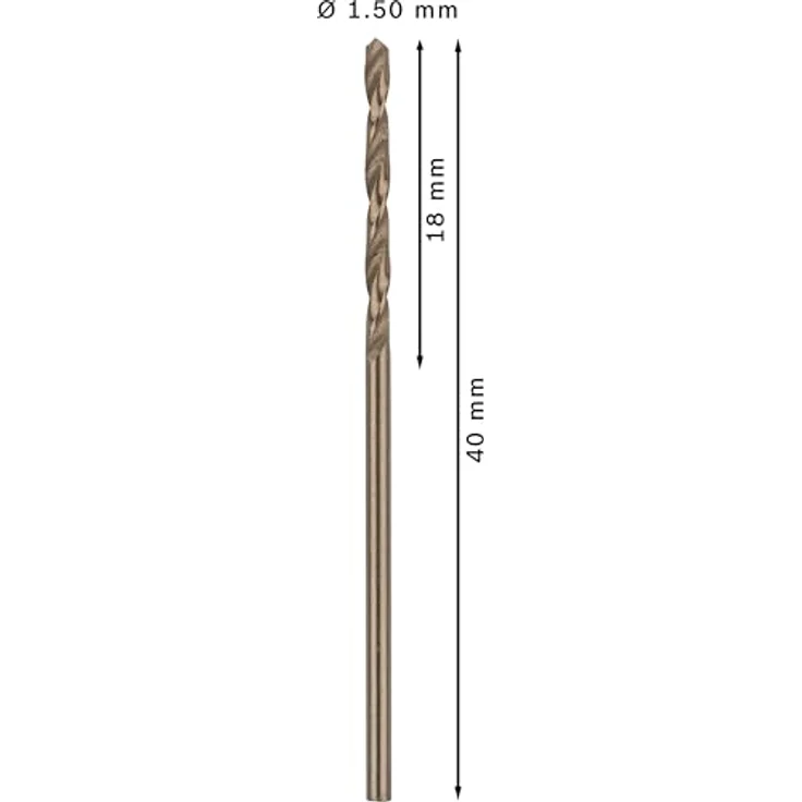 Bosch Professional Metallbohrer HSS-Cobalt (10 Stück, Ø 1,5 mm) – Bild 4