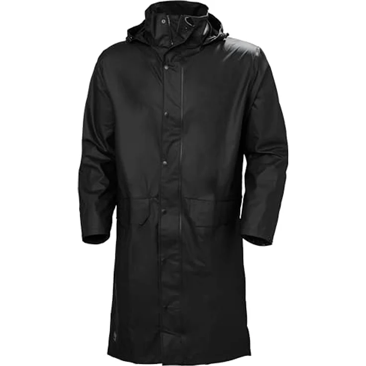 Helly Hansen Voss Rain Coat, Arbeitsjacke mit EN 343 Wetterschutz, packbarer Kapuze und verstellbaren Ärmelbündchen, Größe L – Bild 1