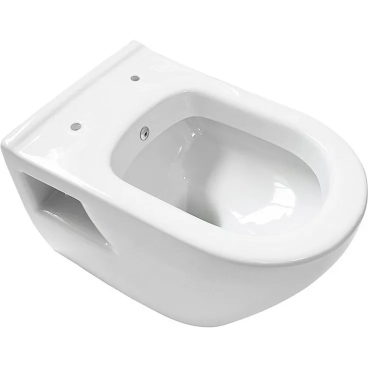 Aloni Tiefspül-WC AL5508, wandhängend, Abgang waagerecht, Taharet/Bidet-Funktion, ohne Deckel
