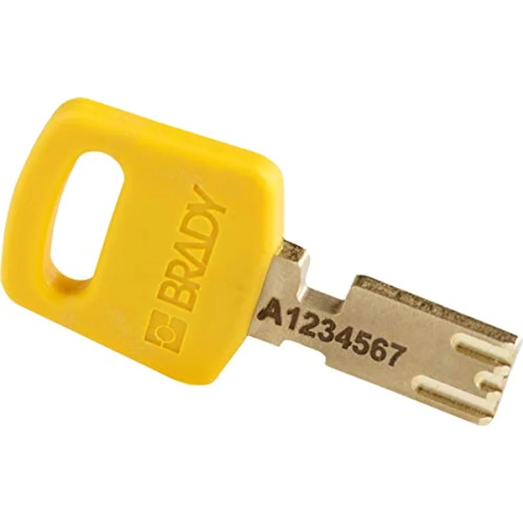Brady (NYL-YLW-38PL-KA3PK) SafeKey Nylon Lockout-Vorhängeschloss Mit Nylon Bügel 38.00 mm Gelb KA - Gleichschließende Schlösser 3 Stück – Bild 5