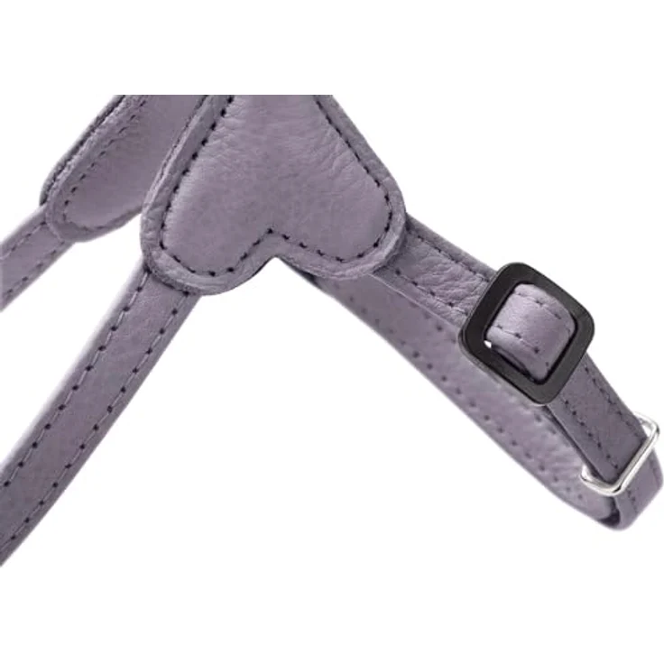 HUNTER Hundegeschirr SOHO MINI, flieder-grau, aus weichem Rindsleder, fellschonend, leicht, für kleine Hunde & Welpen, Größe XS-S – Bild 4