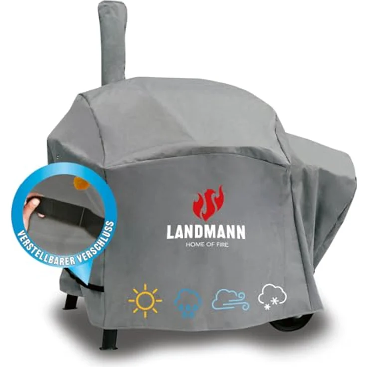 LANDMANN Grillabdeckung, 78 x 130 x 118 cm, wetterfest, Polyester – Bild 2