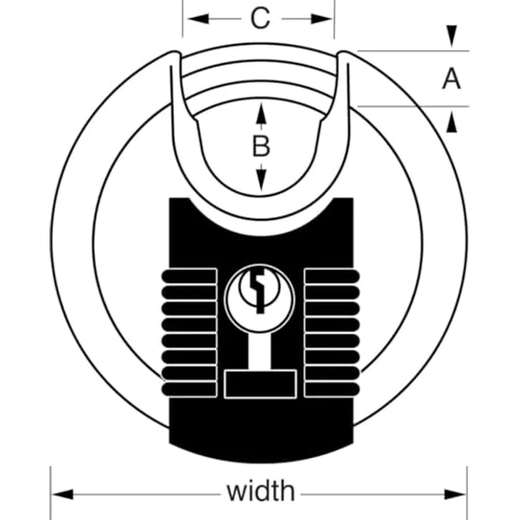 MASTER LOCK Disc-Vorhängeschloss [Zahlenkombination] [Edelstahl] [Außenbereiche] M40EURDNUM - Ideal für Lagerräume, Lagerschuppen, Garagen, Anhänger und mehr – Bild 6