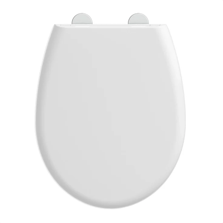 Schütte WC-Sitz Premium Wrap Over Form, Thermoplast mit Absenkautomatik und Schnellverschluss, Weiß