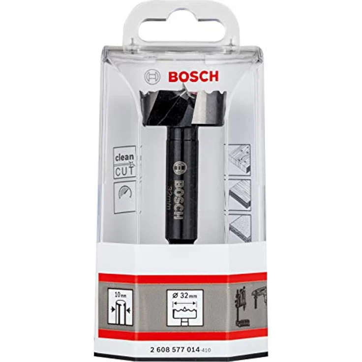 Bosch Accessories 2608577014 Forstnerbohrer 32 mm, präziser Holzbohrer für splitterfreies Bohren von Blindlöchern, 3-seitiger Schaft – Bild 3