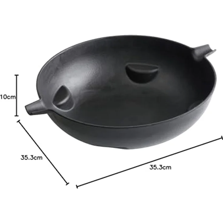 Tepro Guss-Wok Einleger, für Hauptrost 57 cm durchmesser 8568, schwarz, 35,3 x 35,3 x 10 cm, 8580 – Bild 7