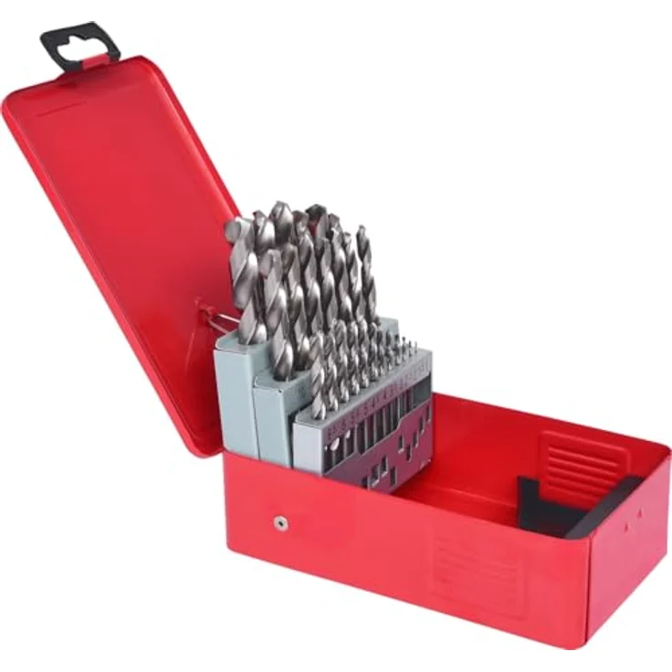 KS Tools 330.2613 HSS-G Spiralbohrer-Satz, 25-tlg. in Stahlblechkassette, Durchmesser 1-13mm, robust und präzise – Bild 5