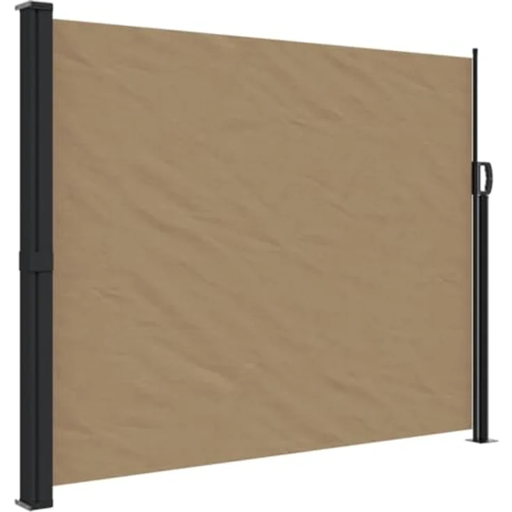 vidaXL Seitenmarkise, Sichtschutz Ausziehbar, Windschutz Sonnenschutz für Garten Balkon Terrasse, Seitenrollo Seitenwandmarkise, Taupe 170x300cm – Bild 1