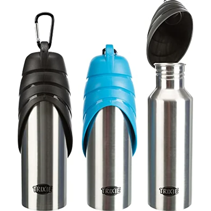 Trixie Flasche mit Trinknapf Edelstahl Kunststoff 700 ml – Bild 2