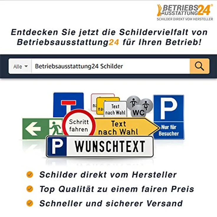 Betriebsausstattung24® Brandschutzschild „Feuerwehrzufahrt Fläche für die Feuerwehr freihalten“ | Aluminium, retroreflektierend | Typ RA1/C | BxH 50,0 x 50,0 | StVO Nr. 2049 – Bild 3