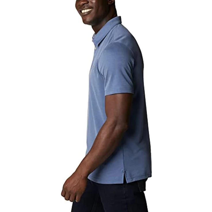 Columbia Nelson Point Polo-Shirt für Herren, bequemes Material aus 70% Modal und 30% Polyester, blau, Größe S – Bild 3