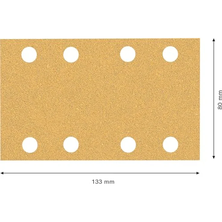 Expert C470 Schleifpapier mit 8 Löchern für Schwingschleifer, 80 x 133 mm, G 60, 10-tlg. – Bild 4