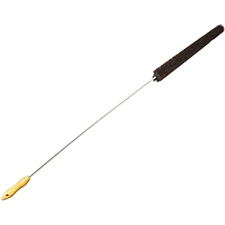Neustanlo Professional Heizkörperbürste 2.0 aus extra weichen Ziegenhaar Schwarze Borsten, Kunststoff ummantelter Edelstahldraht 120 cm lang