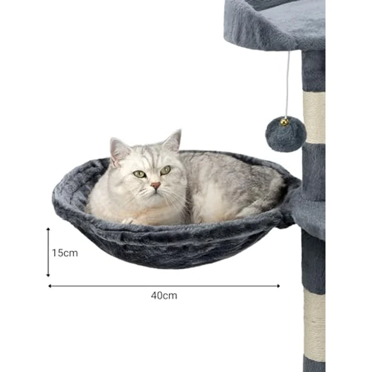 lionto Liegemulde für Kratzbäume 40 cm Durchmesser, 15 cm Tiefe dunkelgrau – Bild 5