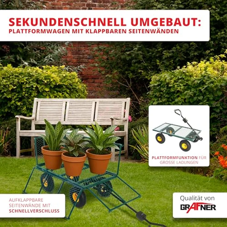 Grafner Gartenwagen Transportwagen 550 kg GW10740 – Bild 4