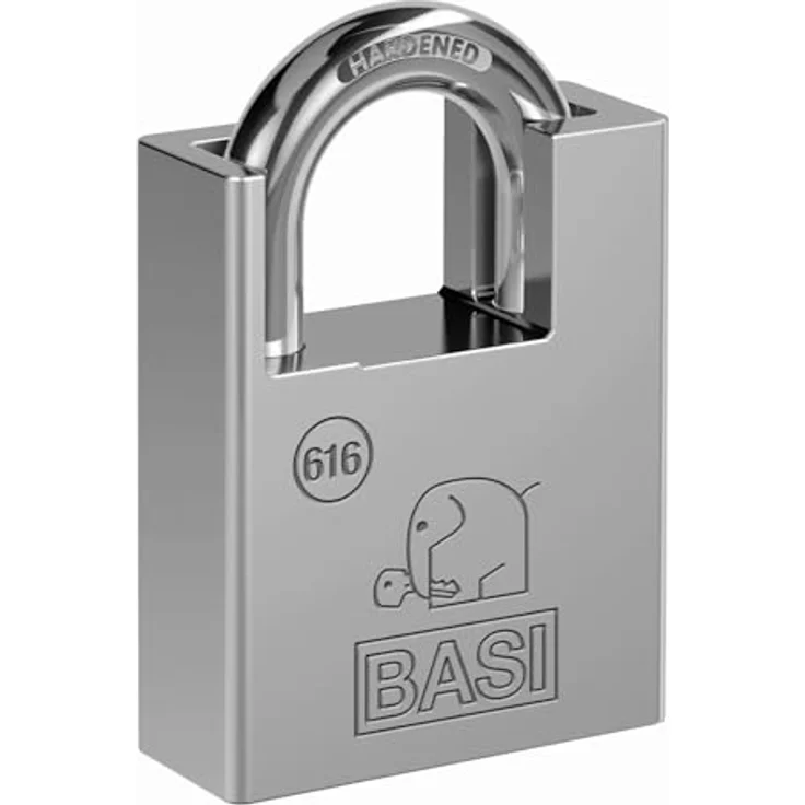 BASI Massives Vorhangschloss 40 mm Sicherheitsschloss mit beschichtetem Stahlgehäuse | Bügelschutz | Wetterfest – Bild 1