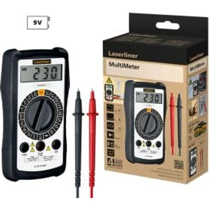 LASERLINER Spannungsprüfer Laserliner MultiMeter Hand-Multimeter, nachhaltige Konstruktion, präzise Messungen, gut ablesbares Display – Bild 3