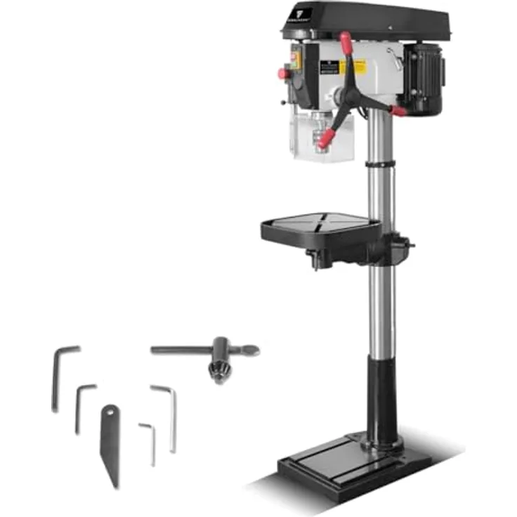 STAHLWERK BD-1500 ST Säulenbohrmaschine 1500 W, Bohrdurchmesser Ø 5-20 mm, 150-2.450 U/min, robuster Bohrtisch und Metallfuß für stabilen Stand