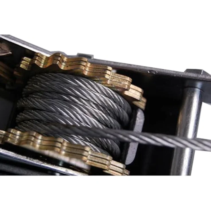 TRUTZHOLM Handseilzug mit Ratsche, Seilwinde 4t (4000 kg), 5,6 mm Drahtseil, stabil und leicht bedienbar – Bild 2
