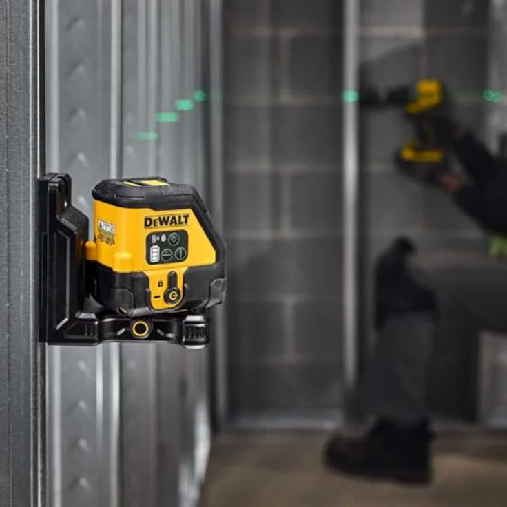Dewalt DCLE14201GB, Linienlaser mit integriertem Akku und USB-C, grün, 30m Reichweite, IP65, Selbstnivellierung – Bild 6