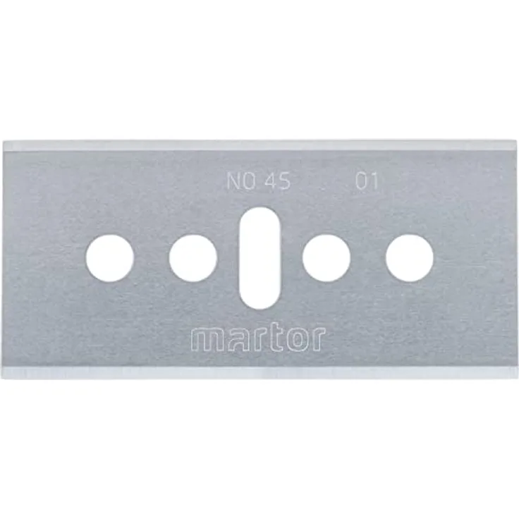 MARTOR 10 x INDUSTRIEKLINGE, Ersatzklingen Cuttermesser, Sicherheitsmesser, 18,4 mm, Scharf, 4-fach Nutzbar, NR. 45