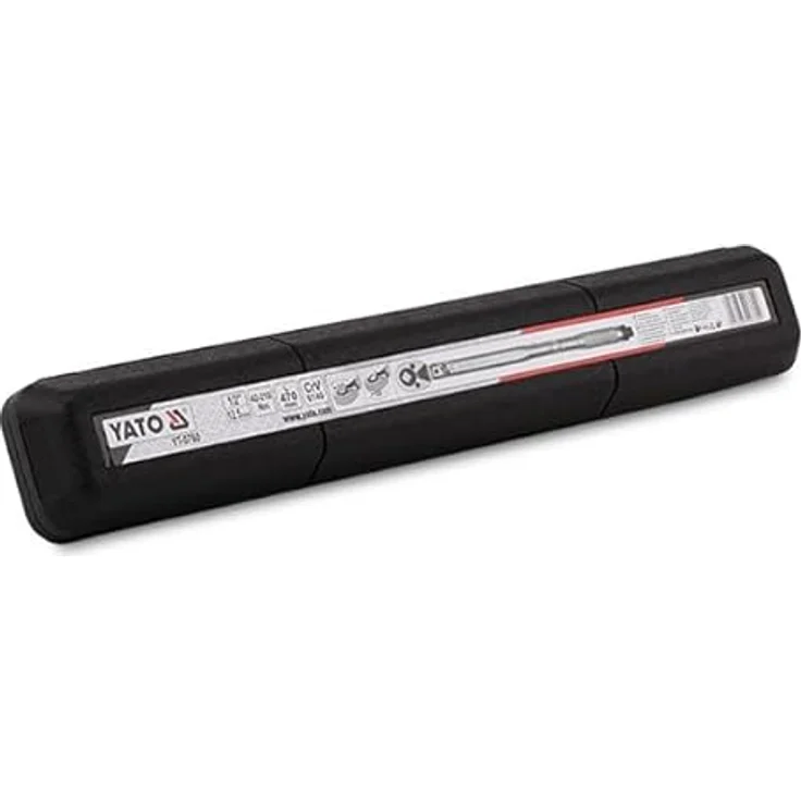 Yato YT-0760, Drehmomentschlüssel 1/2" mit Drehmomentbereich 42-210 Nm, Silber, 470 mm, im Koffer – Bild 2