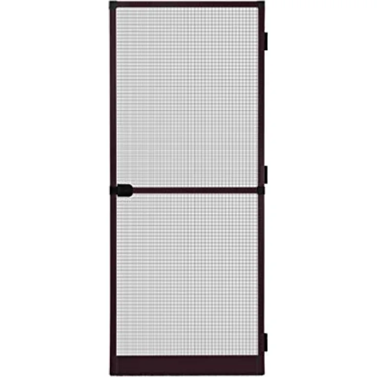 APANA - Fliegengitter Tür mit Alurahmen als Trittschutz - Insektenschutz für Balkontür & Terrassentür - Mückenschutz mit automatischem Türschließer & Magnetverschluss (100 x 210 cm | Braun)