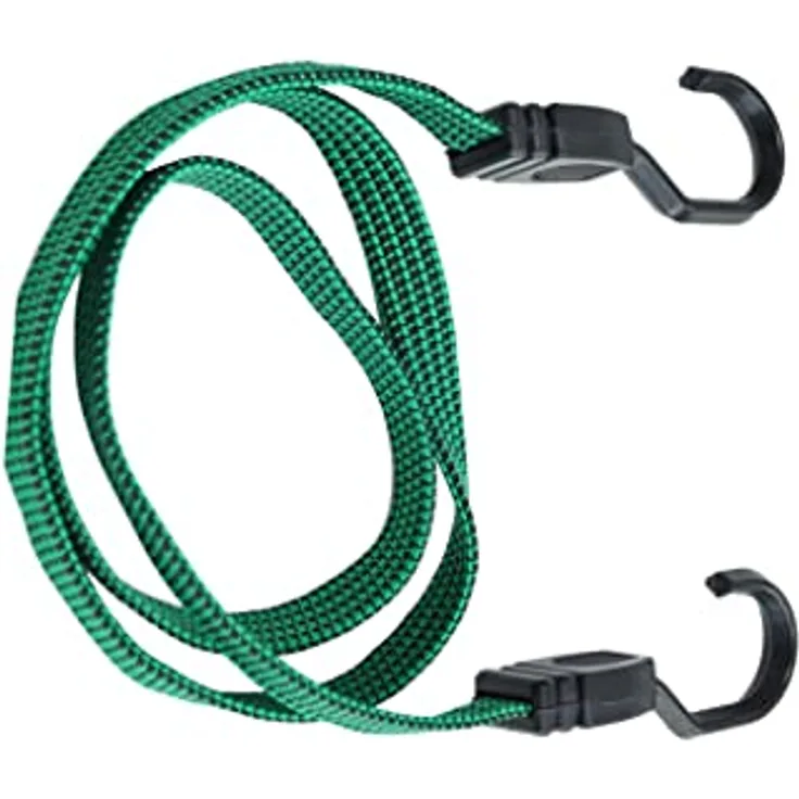 Connex Gepäckspanner - 20 x 1250 mm - 2 Stück - Flache Spannseile mit robusten Kunststoffhaken - Dehnbar und reißfest - Zur Ladungssicherung aller Art / Spanngummi mit 2 Haken / Expander / DY270657