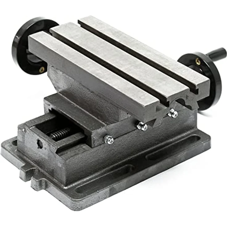 Wiltec - 2-Achsen Kreuztisch 220x100mm Frästisch Koordinatentisch Bohrtisch Fräsständer – Bild 5