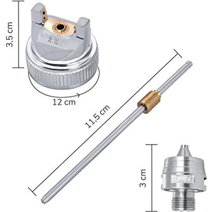 BENBOW Lackierpistole HVLP 2.5 mm Düse, 600ml Behälter, mit robuster Aluminiumkonstruktion und teflonbeschichteten Dichtungen – Bild 4