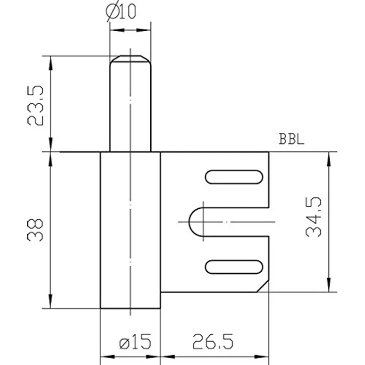 Simonswerk Türband-Rahmenteil V8100 WF, Edelstahl für gefälzte Holztüren an DIN-Stahlzargen, Band ø 15 mm, schwarz – Bild 2