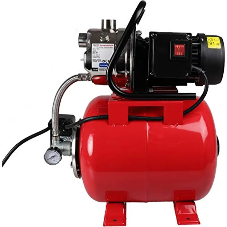 Walter Werkzeuge ZXJP1200 inox-C Edelstahl Hauswasserwerk 1.200 Watt 3.800 l/h Bewässerung max. Förderhöhe 46 m max. Förderdruck 4,6 bar max. Ansaughöhe 8 m Kesselinhalt 19 Liter – Bild 3