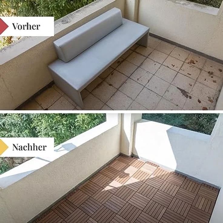 Holzfliesen Thermoesche 30 x 30 x 3,1 cm – Bild 8