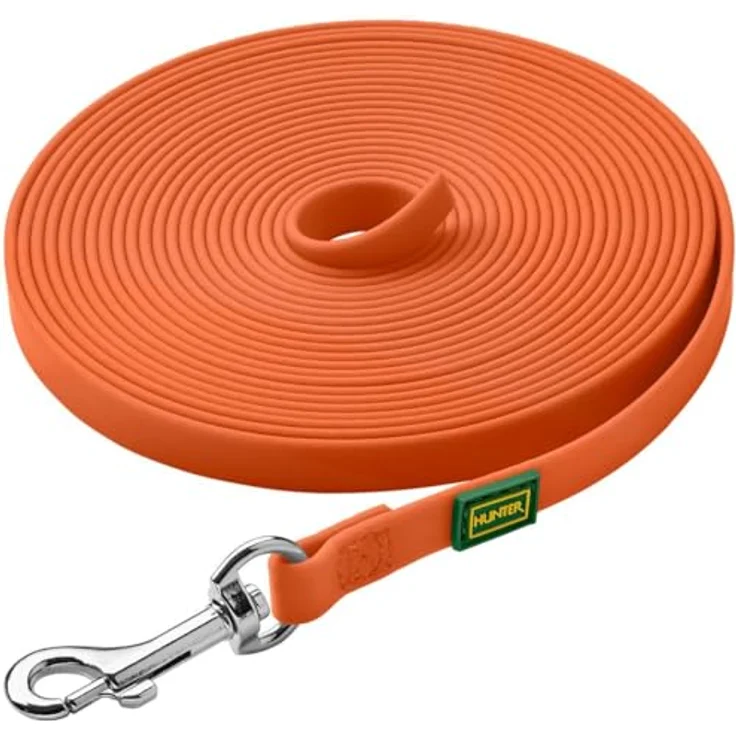 HUNTER Suchleine Convenience Neonorange, 10/1200 cm, unempfindlich und wasserabweisend – Bild 2