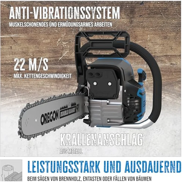 Güde Benzin-Kettensäge KS 500-62, Set - 3,9 PS, 500mm-OREGON-Schneidgarnitur, Anti-Vibrationssystem – Bild 2