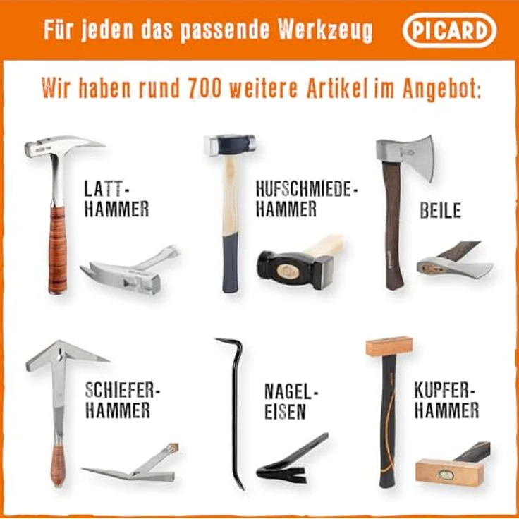 Picard Schlosserhammer mit Fiberglaskern 800g DIN 1041 – Bild 9
