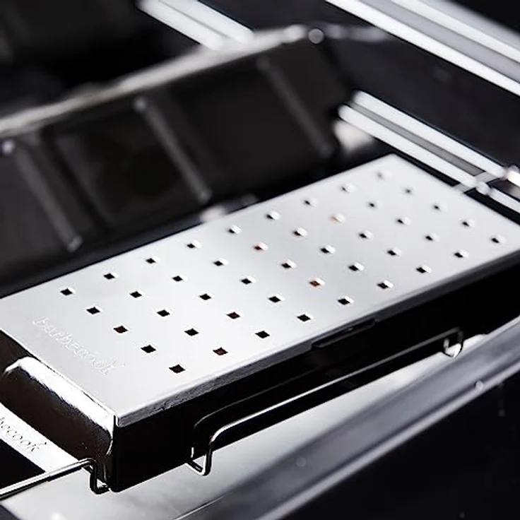 Räucherbox Edelstahl für Räucher-Chips verleiht Fleisch Fisch Rauch-Auroma Universal geeignet Holzkohlegrill Gas-Grill – Bild 4
