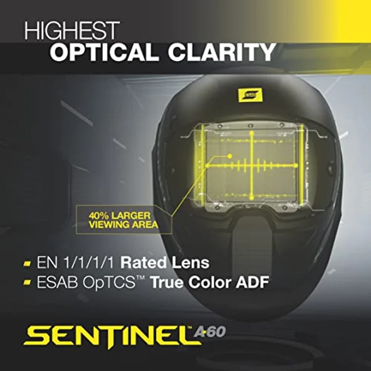 Esab Sentinel A60, Selbstverdunkelnde Schweißhelme mit ADF-Technologie und optischer Klasse 1/1/1/1, leicht und komfortabel – Bild 7